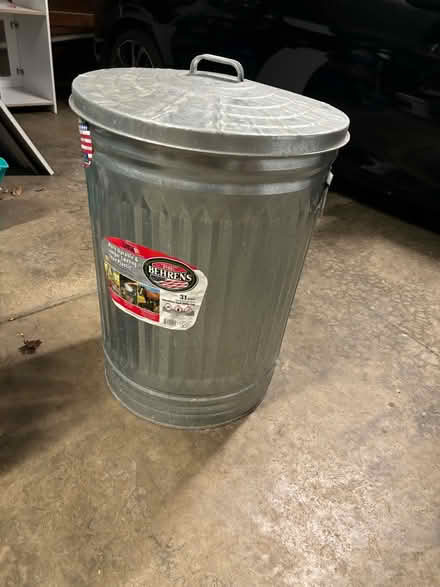 Photo of free 31 Gallon Steel garbage can (60174) #1