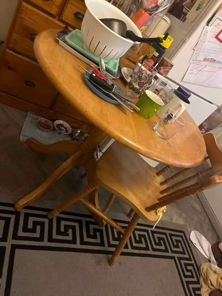 Photo of free Round wood table (Thorpe WF3) #1