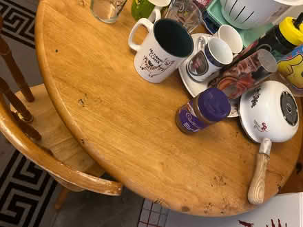 Photo of free Round wood table (Thorpe WF3) #2