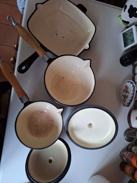 Photo of free Cast iron enamel pans (AB41) #2