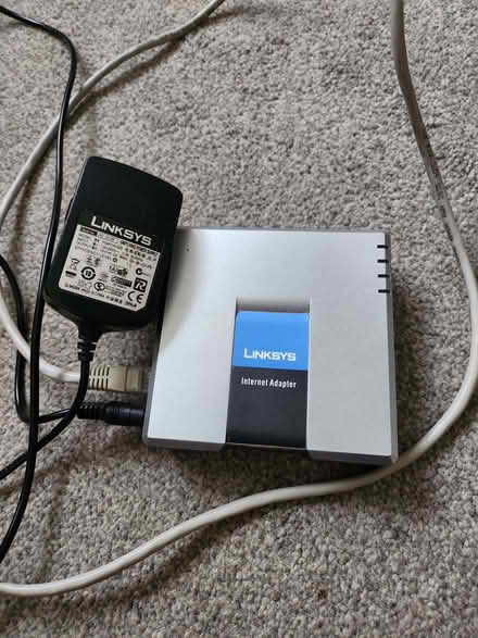 Photo of free Linksys Internet adapter and connecting cables (Stainton CA11) #1