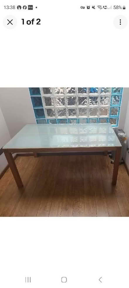 Photo of free Ikea 6 person oak and glass table (Bromley BR3) #1