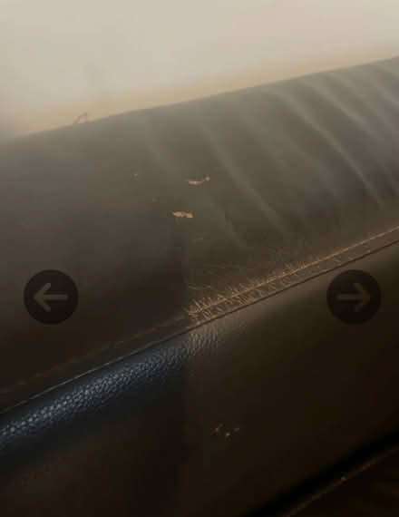 Photo of free Dark brown leather sofa (BA3) #3