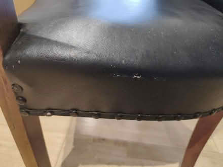 Photo of free Leather upholstered chair (Wigton Moor LS17) #3