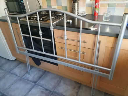 Photo of free Metal Double Bed Headboard (Silverdale NG11) #1