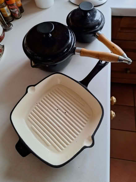 Photo of free Cast iron enamel pans (AB41) #1