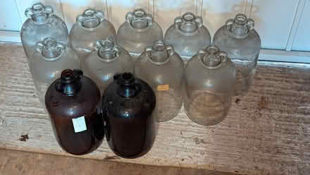Photo of free 11 glass demijohns for wine or beer brewing (Ellenbrook M28) #1