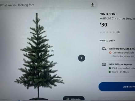 Photo of free IKEA Christmas tree with stand (Sibford Gower OX15) #1