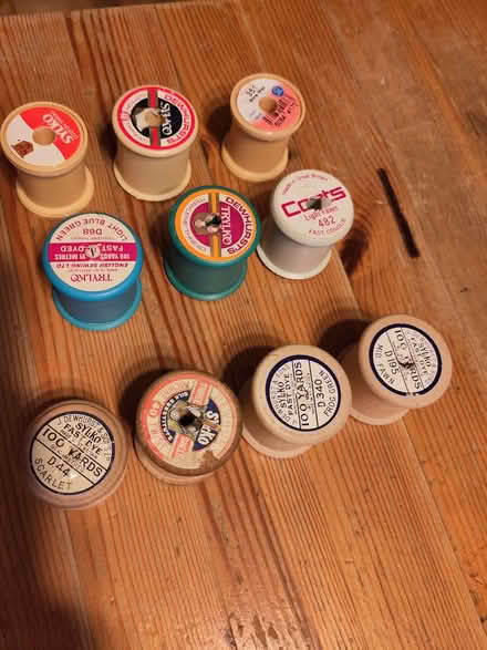 Photo of free 14 cotton reels, some plastic, some wooden (Henleaze Ward BS9) #2