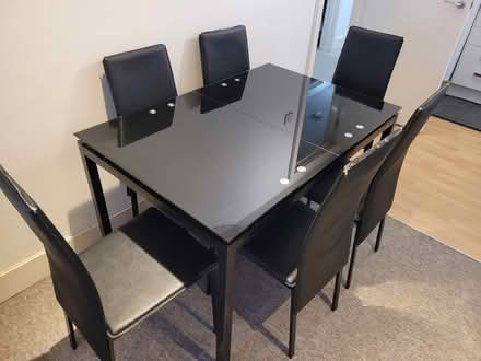 Photo of free Glass table 5 chairs (BN1) #1