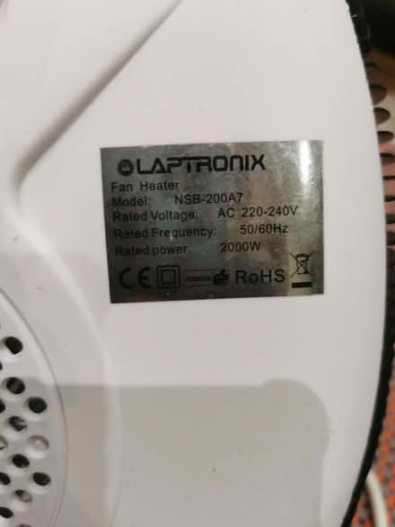 Photo of free Fan heater (Forest Hill) #2