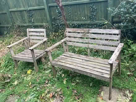 Photo of free Garden bench and chair (SW2) #1