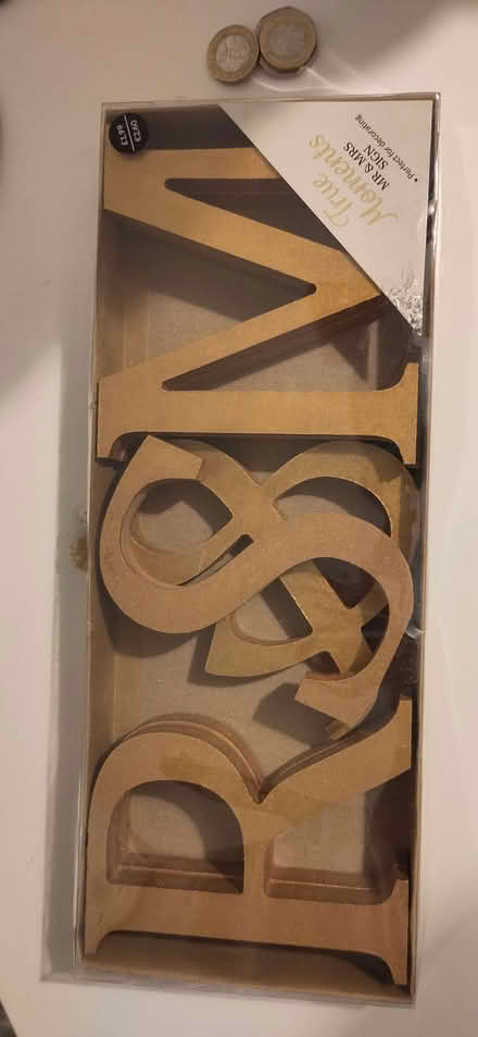 Photo of free MR & MRS wooden letters (Farington PR25) #1