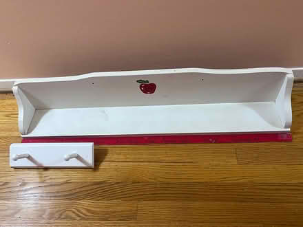 Photo of free Solid wood shelf and hooks (North Springfield) #1