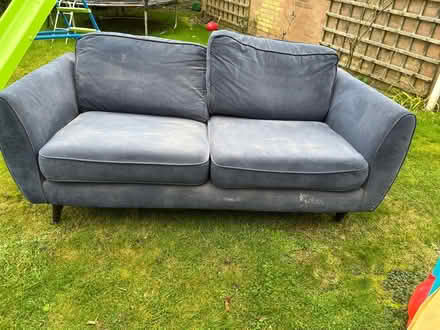 Photo of free Three seater navy sofa (Tring HP23) #1