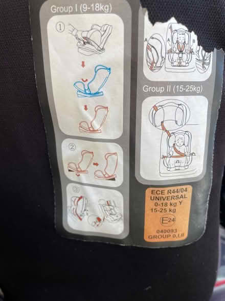 Photo of free Toddler car seat (W6) #2