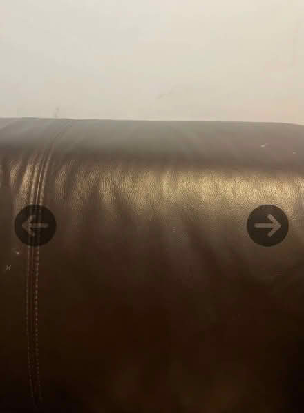 Photo of free Dark brown leather sofa (BA3) #2