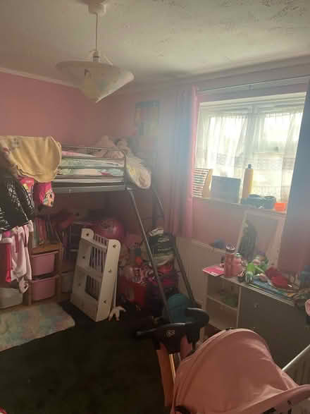 Photo of free IKEA grey metal loft bed (Stevenage old town SG1) #1