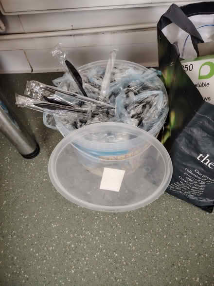 Photo of free Plastic cups (disposable type) plastic knives forks straws (Fazakerley L11) #2