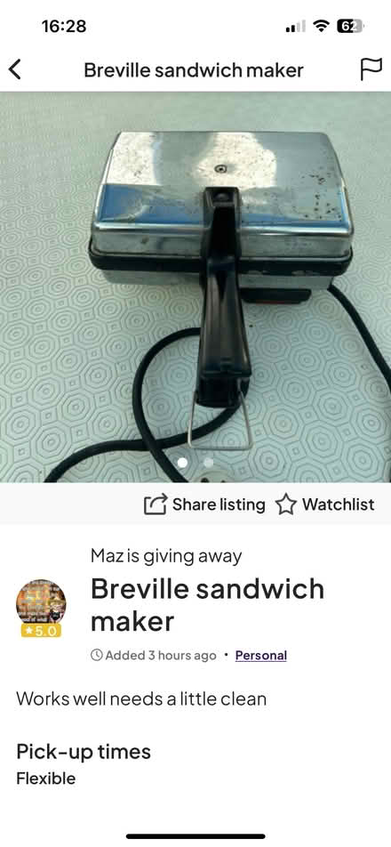 Photo of free Breville sandwich toaster (Cosham PO6) #1