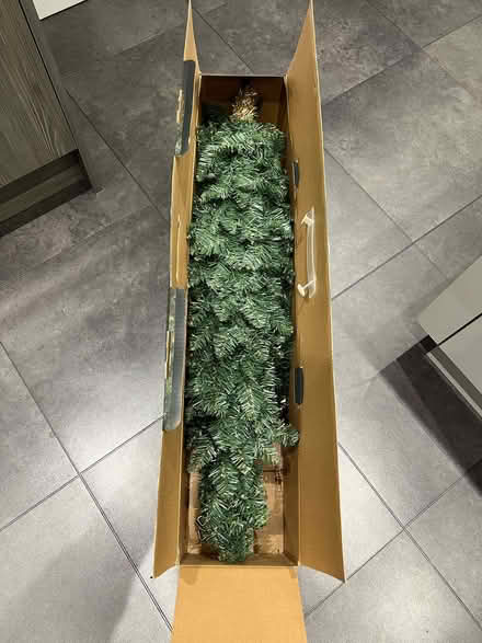 Photo of free 6ft (180cm) Slim Artificial Christmas Tree & Stand (Mill Green AL7) #2