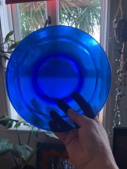Photo of free Blue glass side plates and glasses. (Carlton Hill BN2) #1