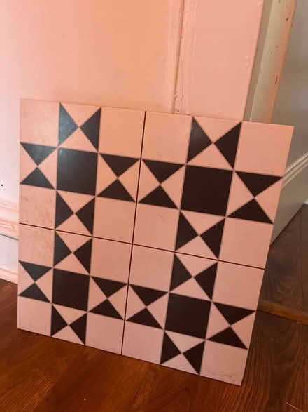 Photo of free 4 bathroom floor tiles (G41, pollokshields) #1