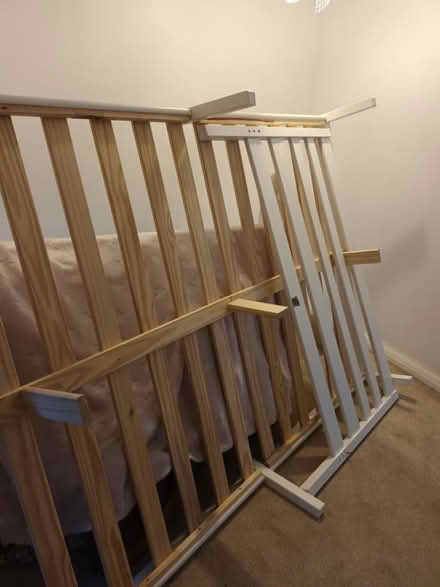 Photo of free White Wooden Double Bed Frame (Richmond, North Yorkshire) #2