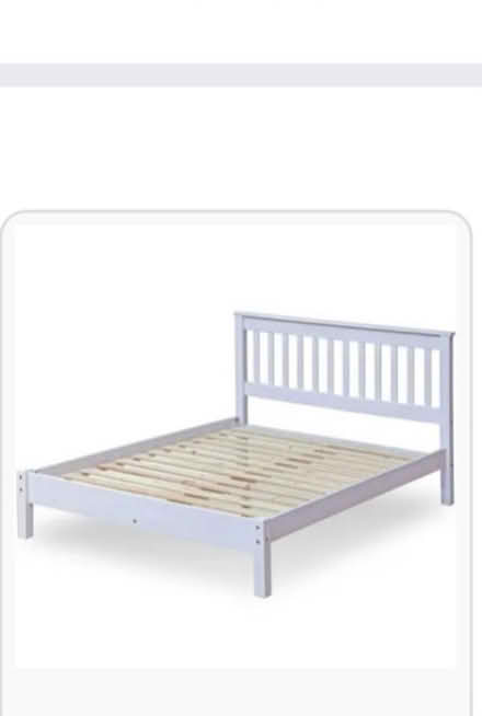 Photo of free White Wooden Double Bed Frame (Richmond, North Yorkshire) #1