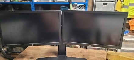 Photo of free Pair of computer monitors on stand (Camberley) #1