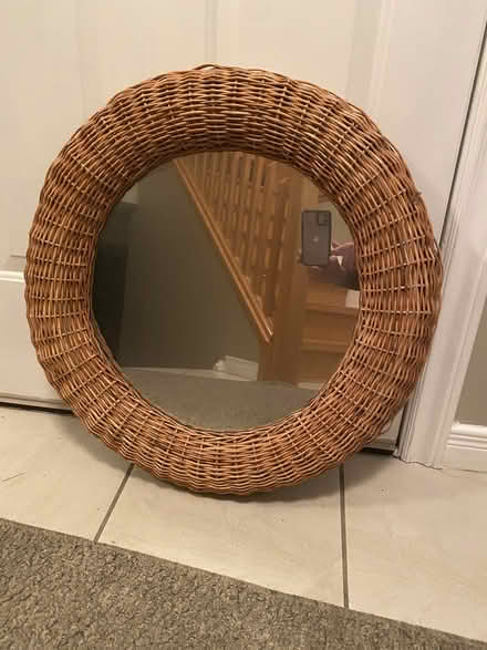 Photo of free Mirror with Wicker Frame (East Waterloo) #1