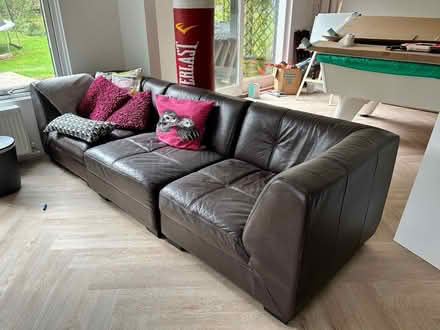 Photo of free Leather modular sofa (Ivy Hatch TN15) #3