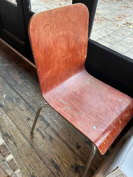 Photo of free 2 stacking chairs (St John's Hill London SW11 1) #1