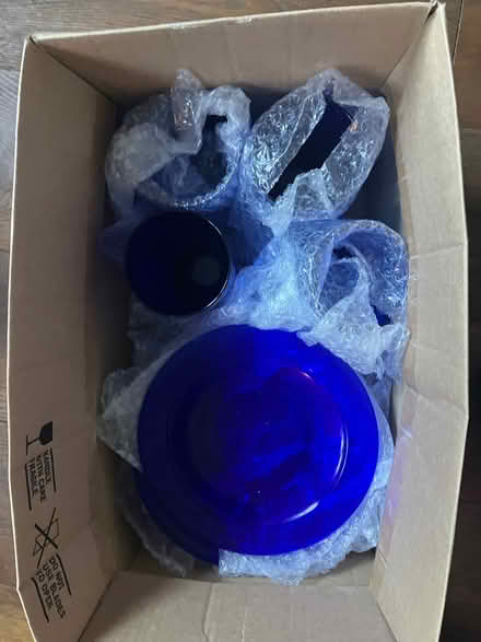 Photo of free Blue glass side plates and glasses. (Carlton Hill BN2) #2