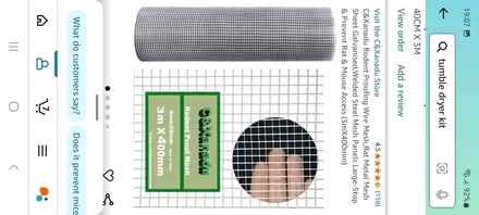 Photo of free Galvanised Wire Mesh Approx 2M Left (Dog Kennel SE15) #1