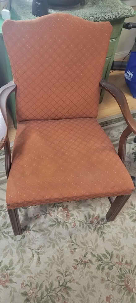 Photo of free Antique Chair with Cover (Gambrills off Waugh Chapel Rd) #1
