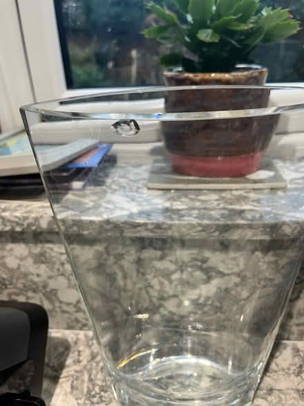 Photo of free Tall glass flower vase has small chip (Wokingham RG40) #2