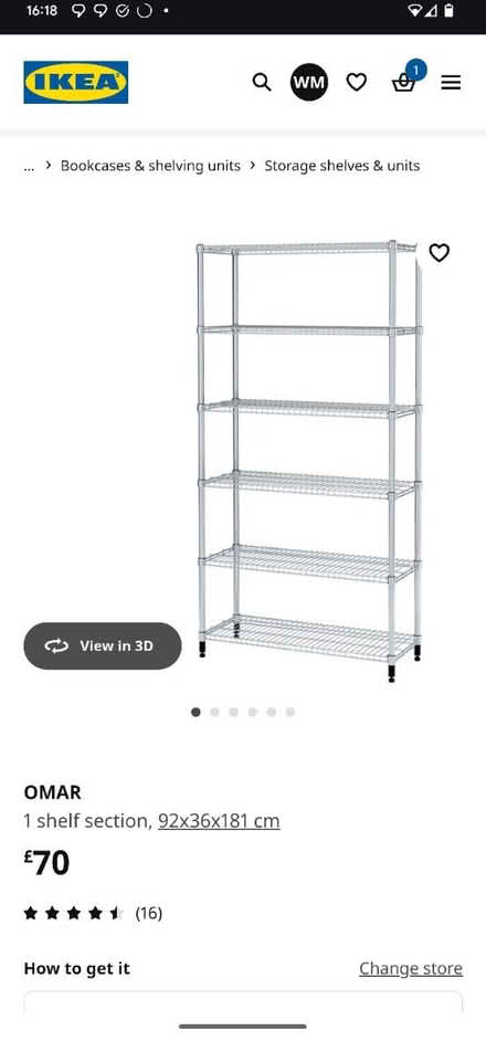Photo of free IKEA adjustable metal shelves (Surrey Quays SE16) #1