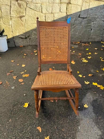 Photo of free Wicker rocking chair - lightweight (Watertown) #1
