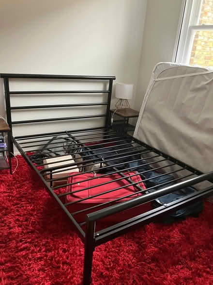 Photo of free Double bed metal frame (Ravenscourt Park W6) #1