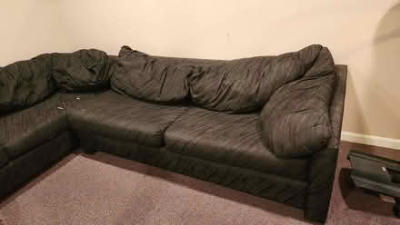 Photo of free Black Sectional Couch (North part of Buffalo Grove) #2