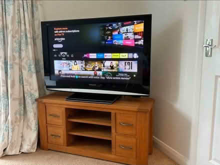Photo of free Oak TV corner cabinet (Goring-by-Sea) #1
