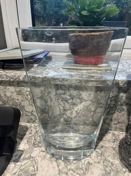 Photo of free Tall glass flower vase has small chip (Wokingham RG40) #1
