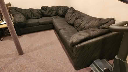 Photo of free Black Sectional Couch (North part of Buffalo Grove) #3