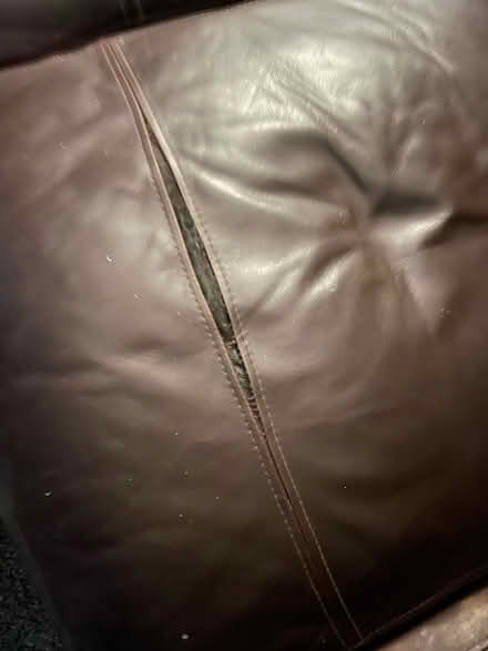 Photo of free Three seater real leather couch (Bury BL9) #2