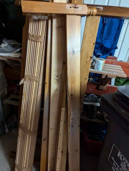 Photo of free Pine Double Bedframe (Winterbourne Bassett SN4) #1