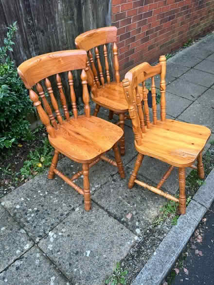 Photo of free Three wooden chairs (Horfield Bristol) #2