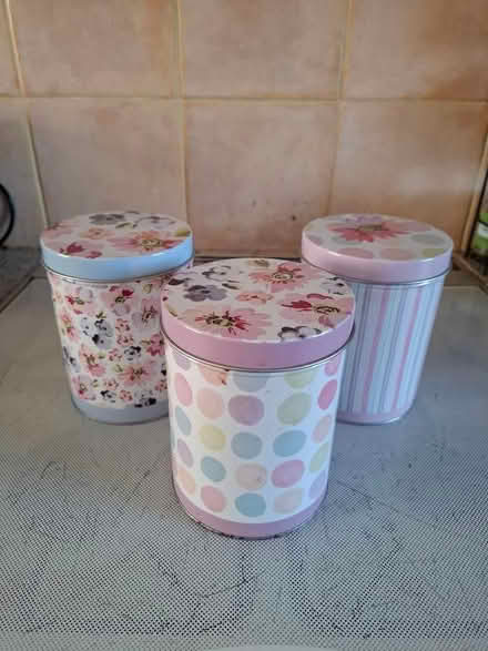 Photo of free 3 metal storage canisters (Symonds Green SG1) #1