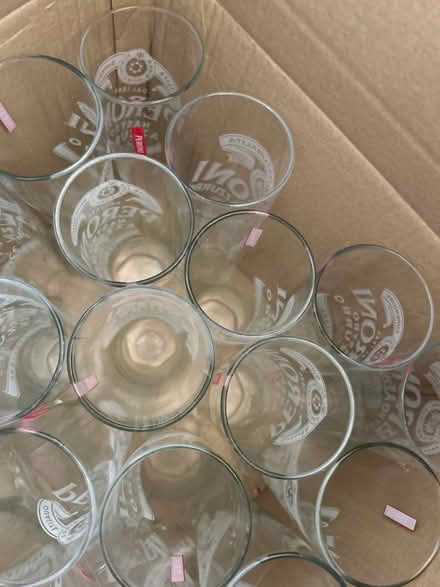 Photo of free 24 pint Peroni glasses - used (Near Kew Gardens, Richmond) #1