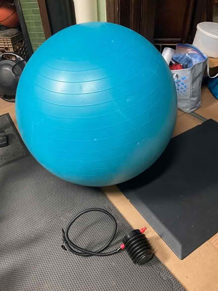 Photo of free XL stability ball and foot pump (Mt. Pleasant DC) #1